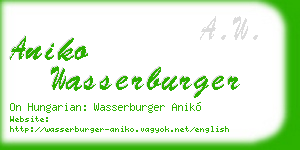 aniko wasserburger business card