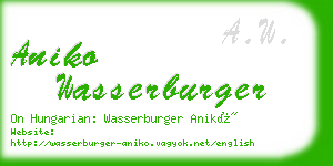 aniko wasserburger business card